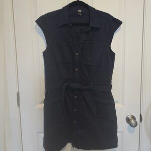 PAIGE Navy Jaxyn Dress. Size 10. Like New.